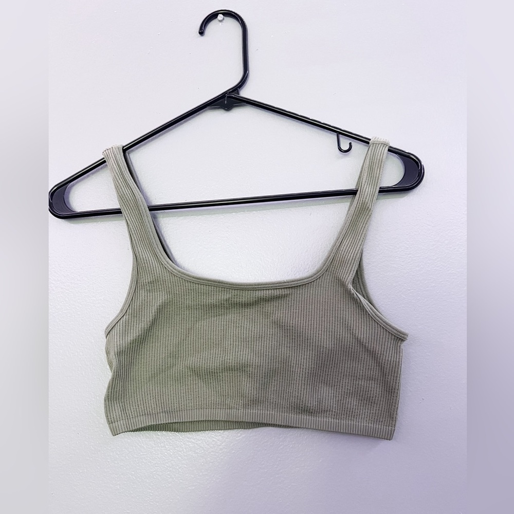 Zara Ribbed Cropped Tank